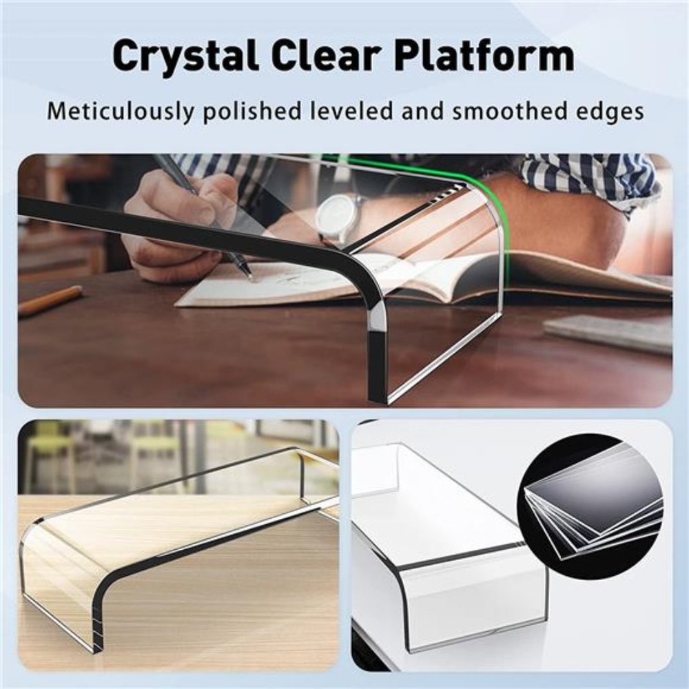 Acrylic Monitor Stand, Large Size Monitor Riser/Computer Stand - Picture 1 of 6